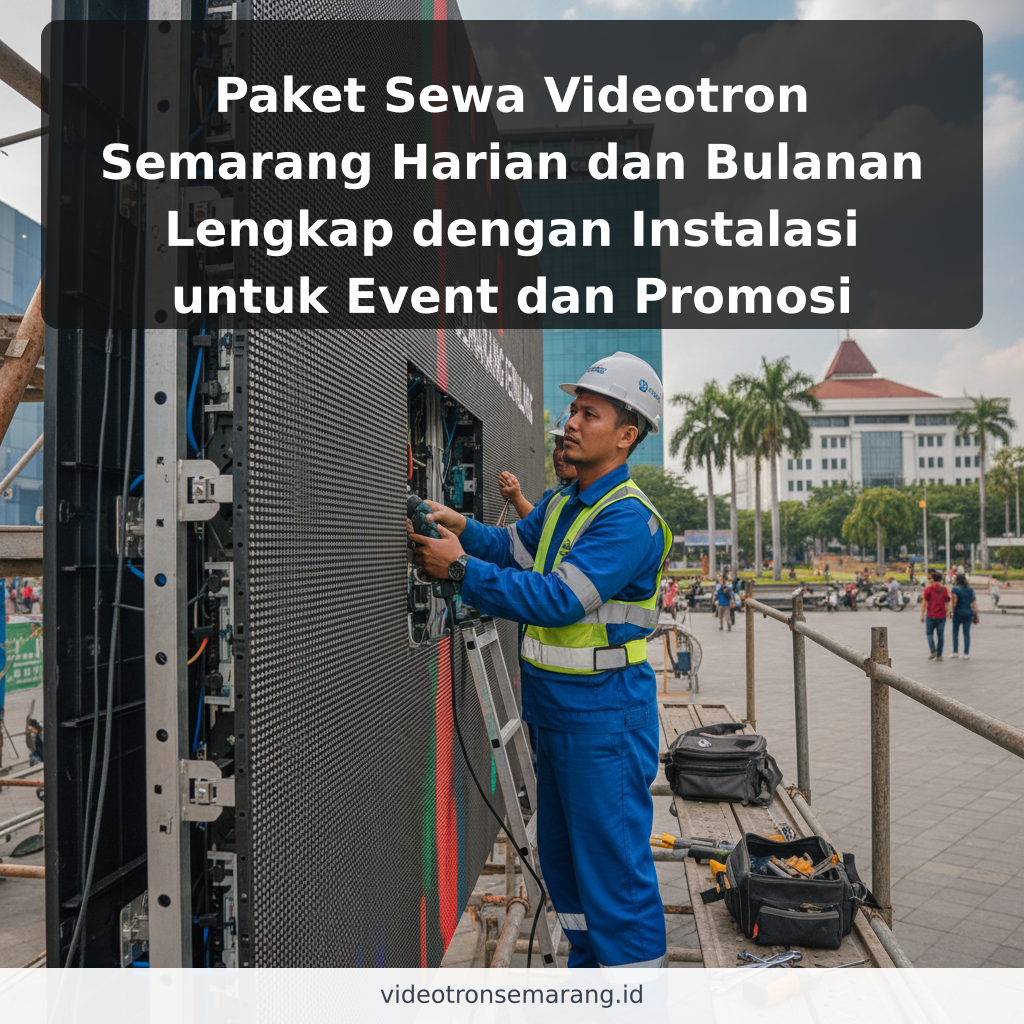 Paket Sewa Videotron Semarang Harian dan Bulanan Lengkap dengan Instalasi untuk Event dan Promosi - ilustrasi