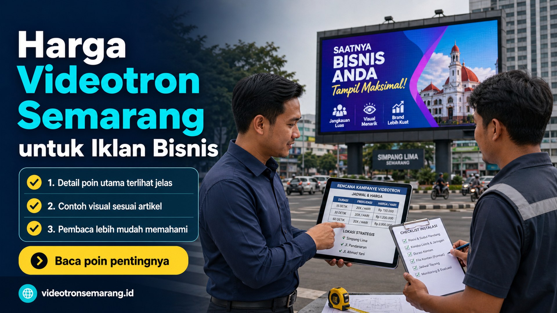 Ilustrasi sewa videotron Semarang - Harga Videotron Semarang untuk Iklan Bisnis