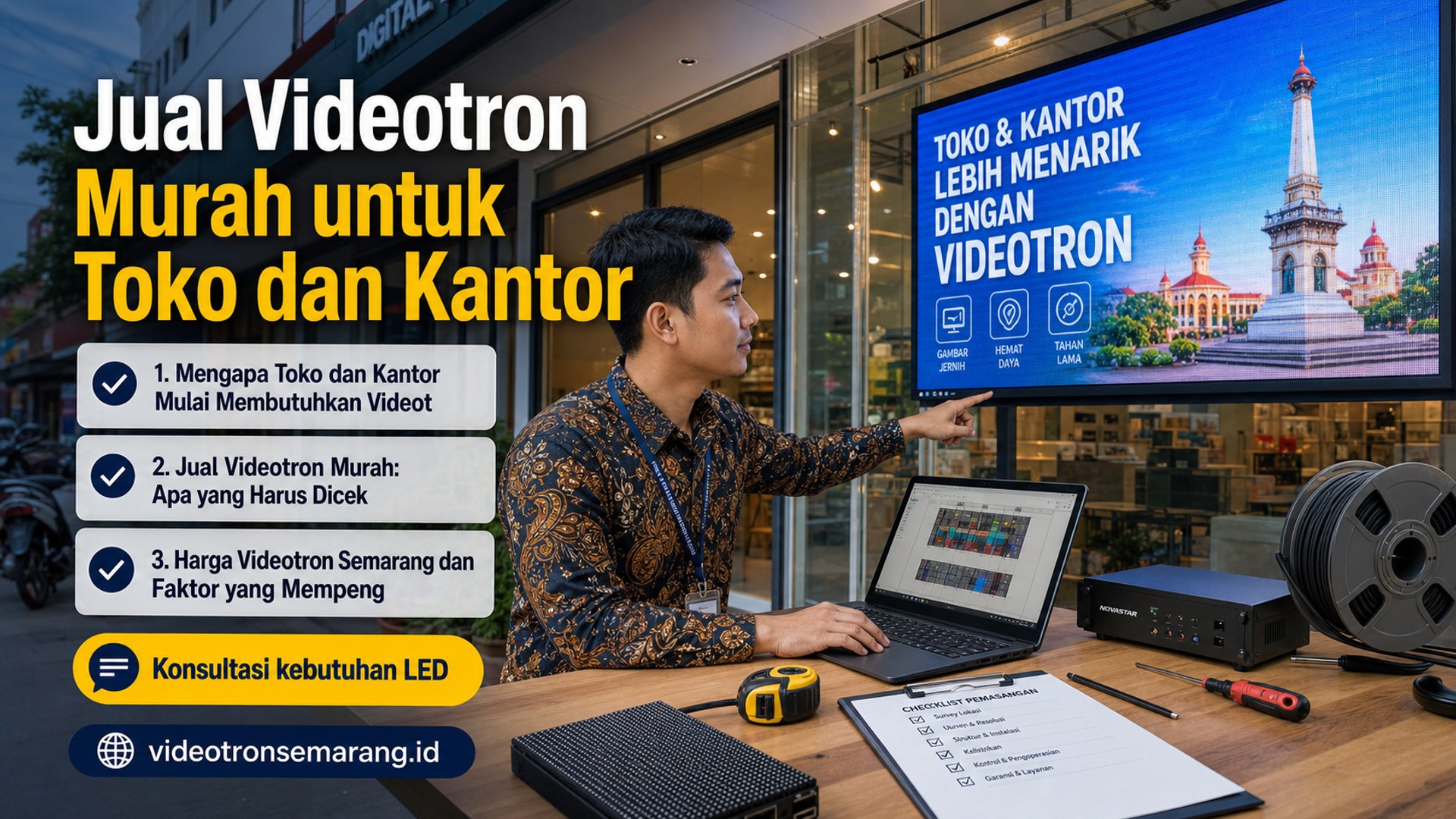 sewa videotron Semarang - Jual Videotron Murah untuk Toko dan Kantor