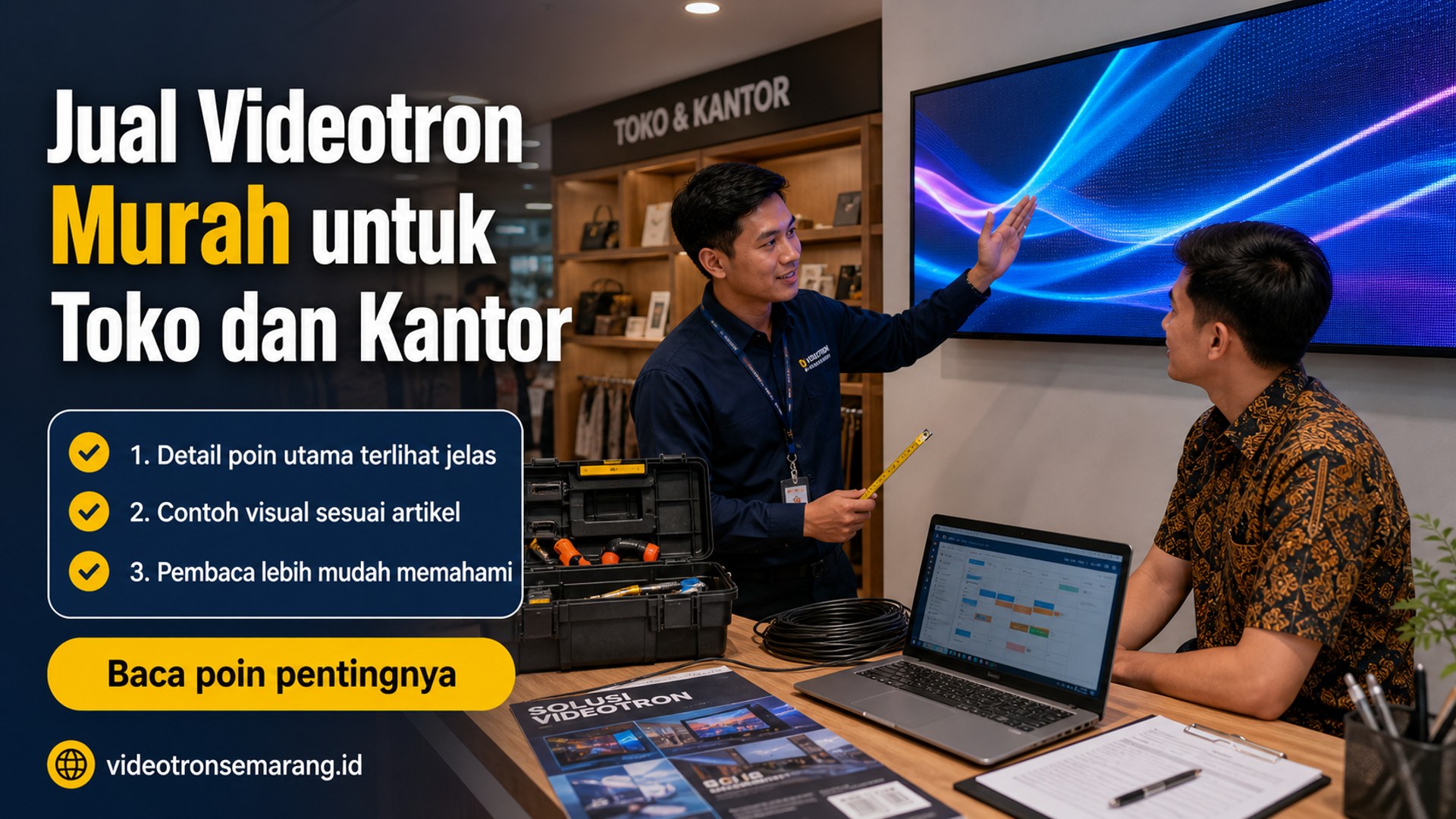 Ilustrasi sewa videotron Semarang - Jual Videotron Murah untuk Toko dan Kantor