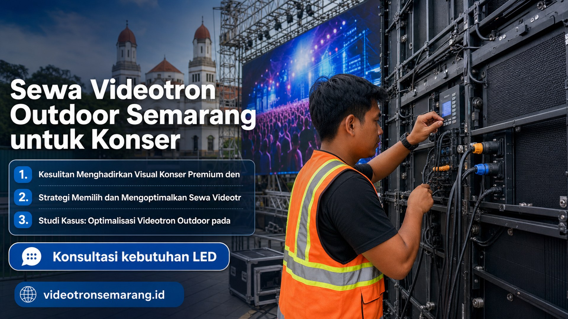 sewa videotron Semarang - Sewa Videotron Outdoor Semarang untuk Konser