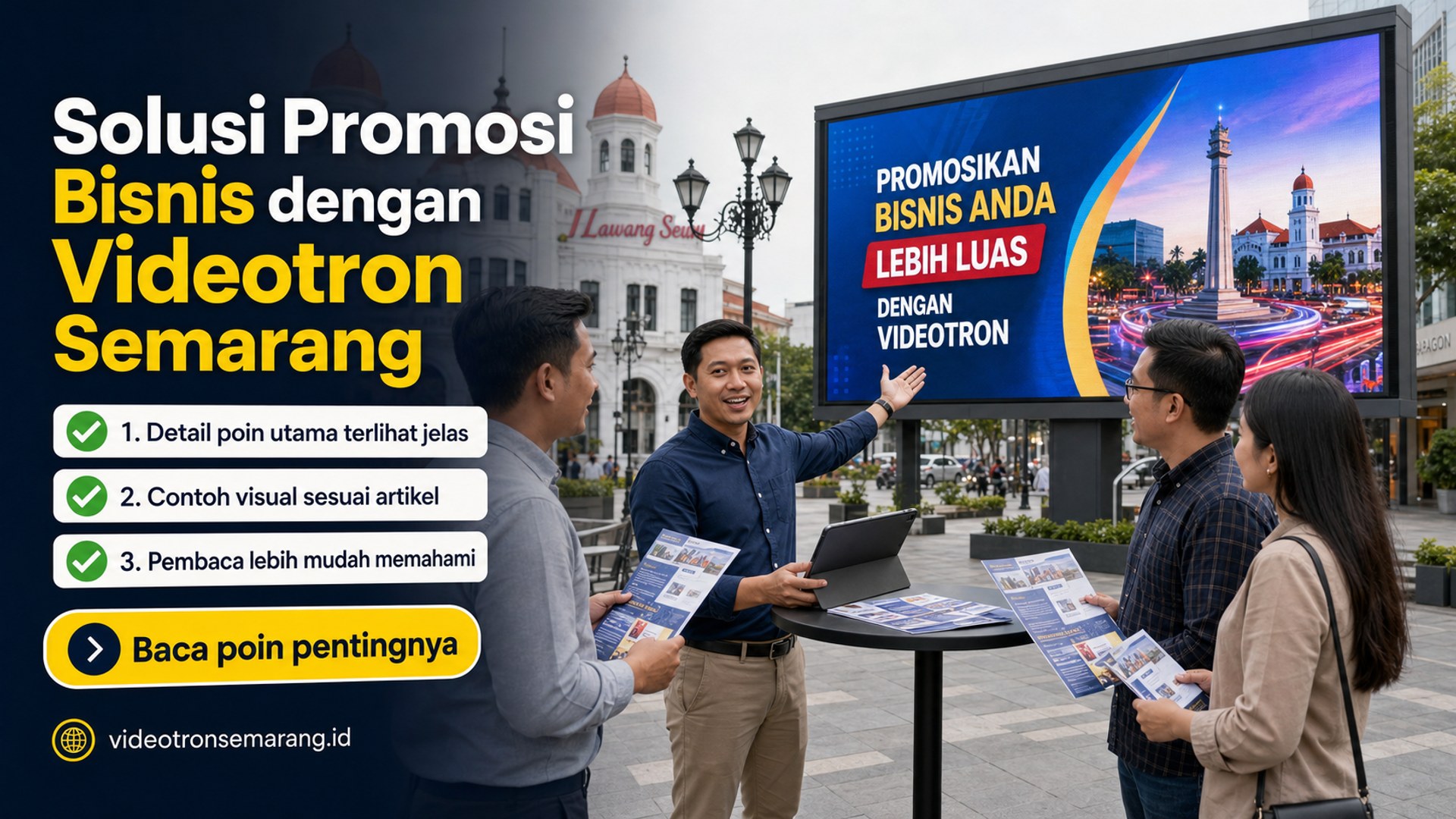 Ilustrasi sewa videotron Semarang - Solusi Promosi Bisnis dengan Videotron Semarang