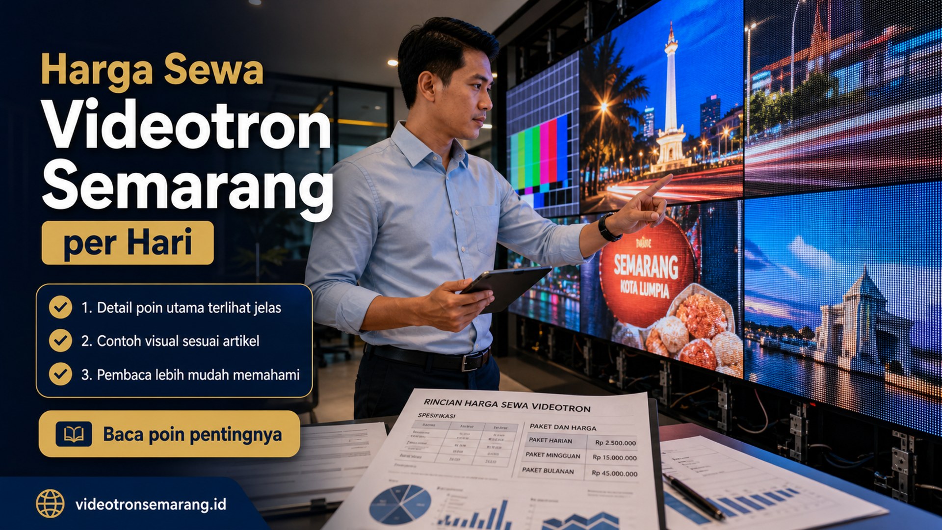 Ilustrasi Harga Sewa Videotron Semarang per Hari