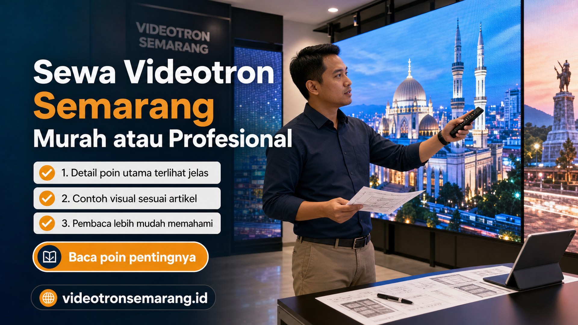 Ilustrasi Sewa Videotron Semarang Murah atau Profesional