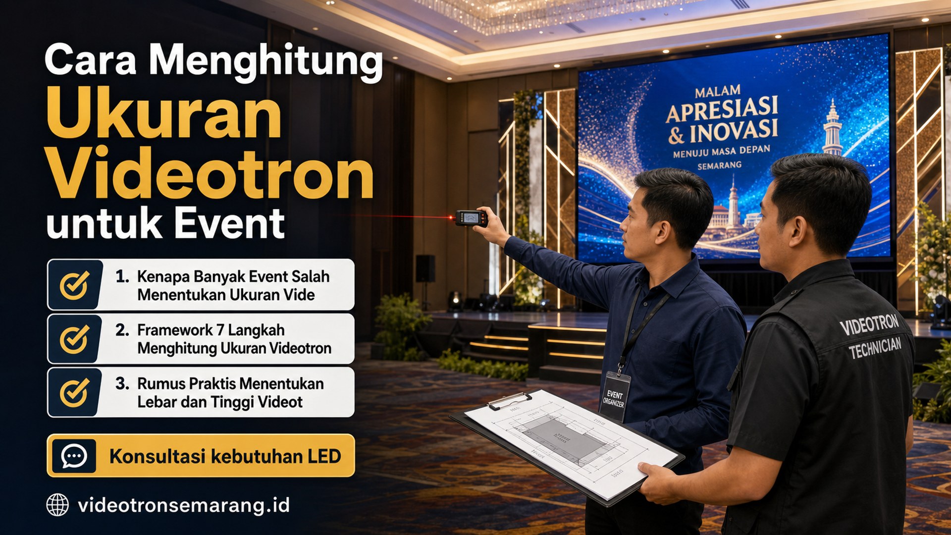 sewa videotron Semarang - Cara Menghitung Ukuran Videotron untuk Event