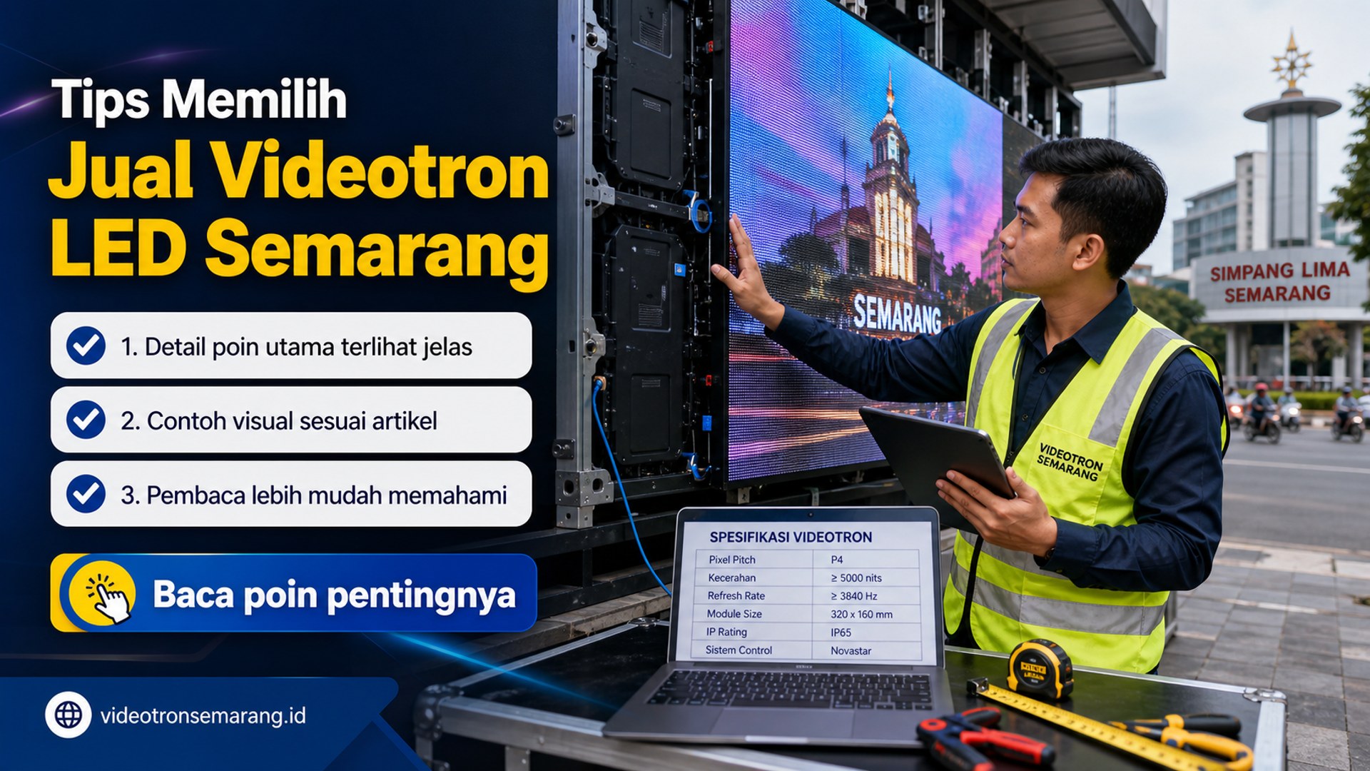 Ilustrasi sewa videotron Semarang - Tips Memilih Jual Videotron LED Semarang