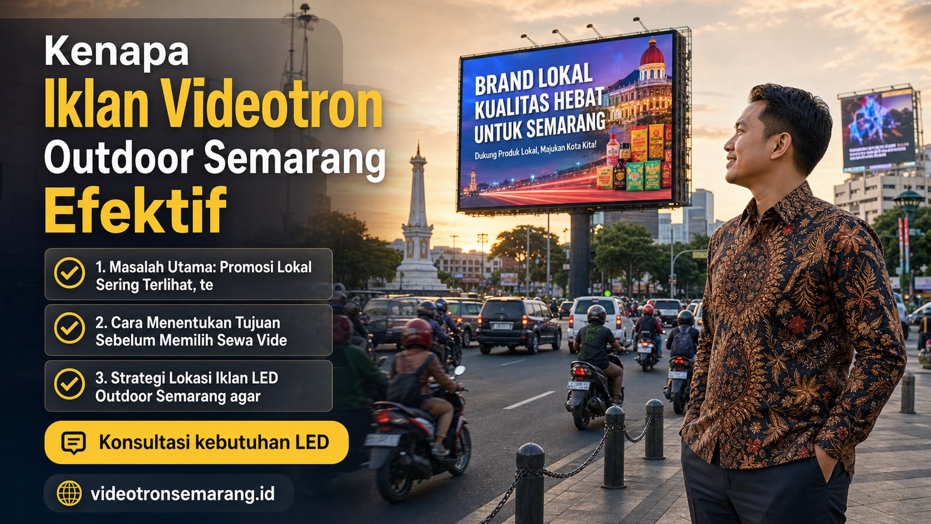 sewa videotron Semarang - Kenapa Iklan Videotron Outdoor Semarang Efektif