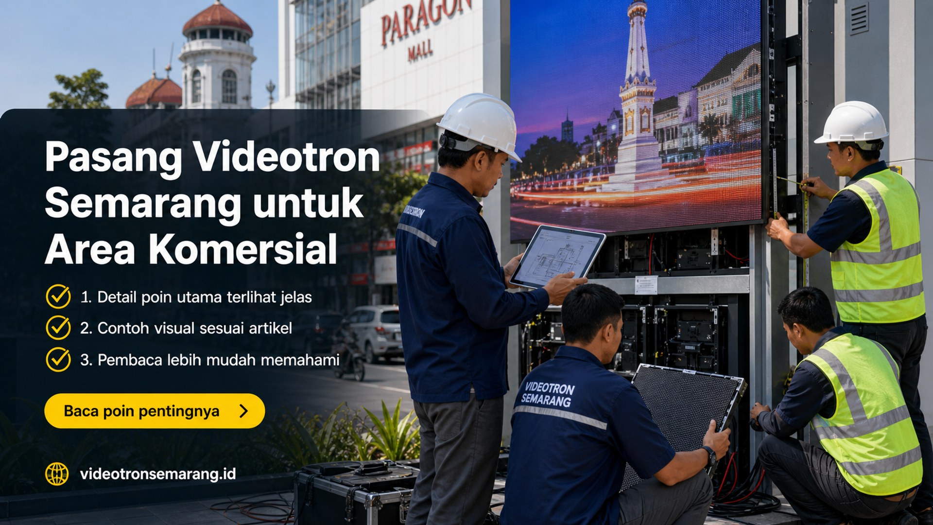 Ilustrasi sewa videotron Semarang - Pasang Videotron Semarang untuk Area Komersial