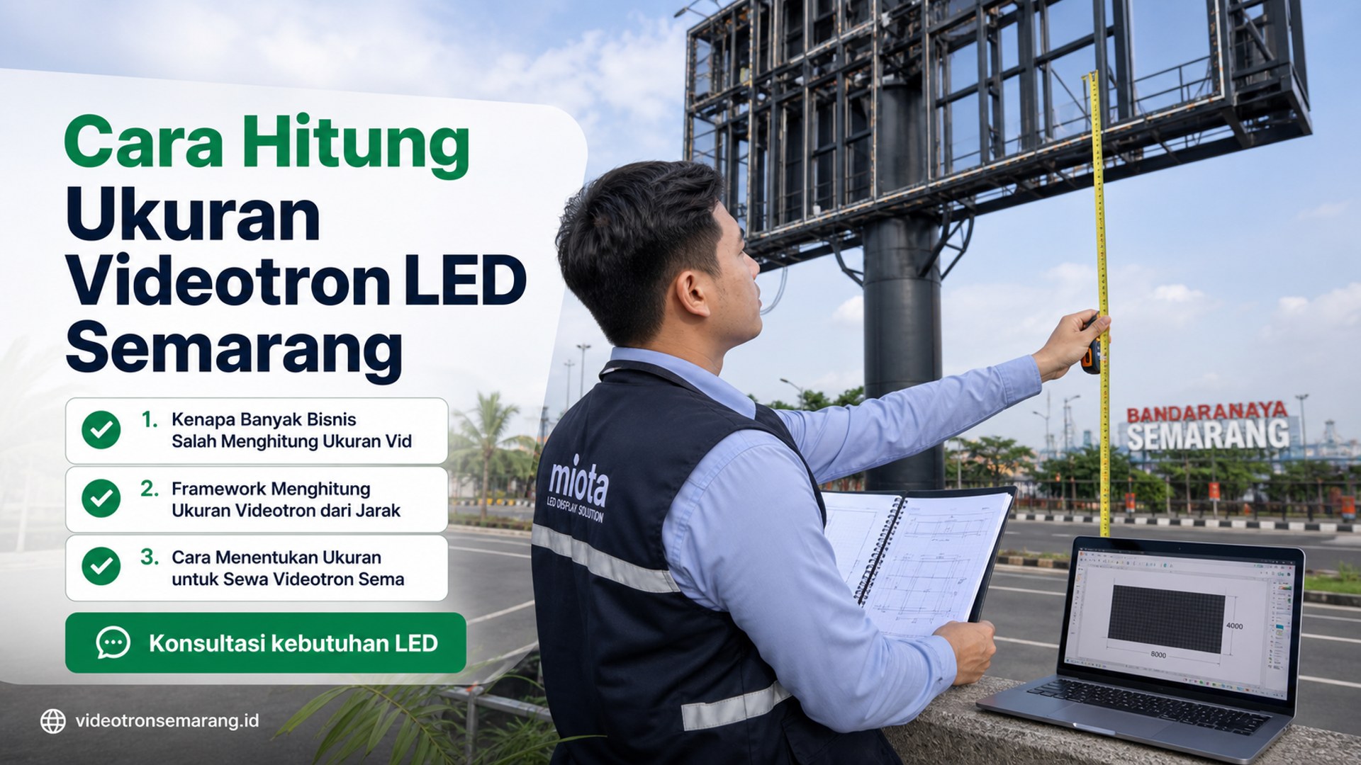 sewa videotron Semarang - Cara Hitung Ukuran Videotron LED Semarang