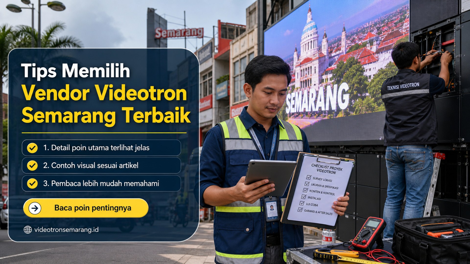 Ilustrasi sewa videotron Semarang - Tips Memilih Vendor Videotron Semarang Terbaik
