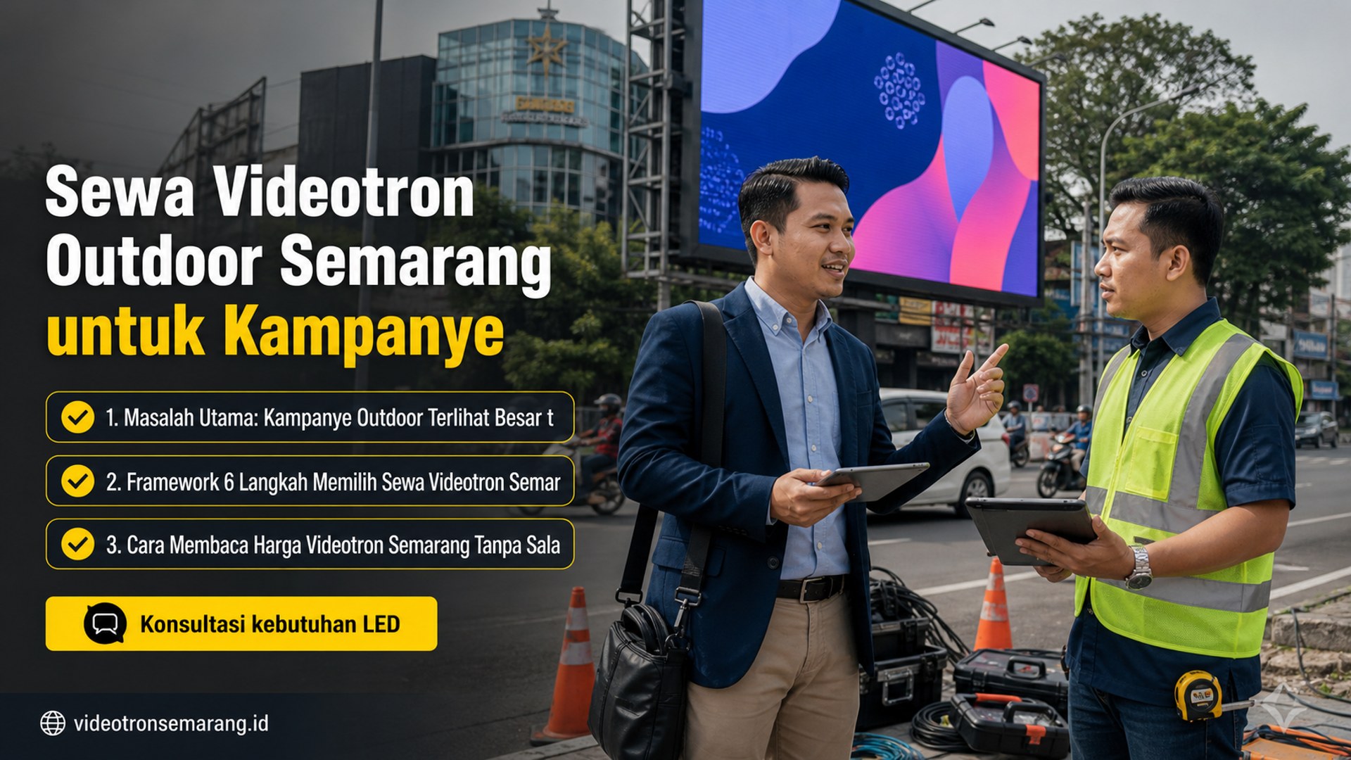 sewa videotron Semarang - Sewa Videotron Outdoor Semarang untuk Kampanye