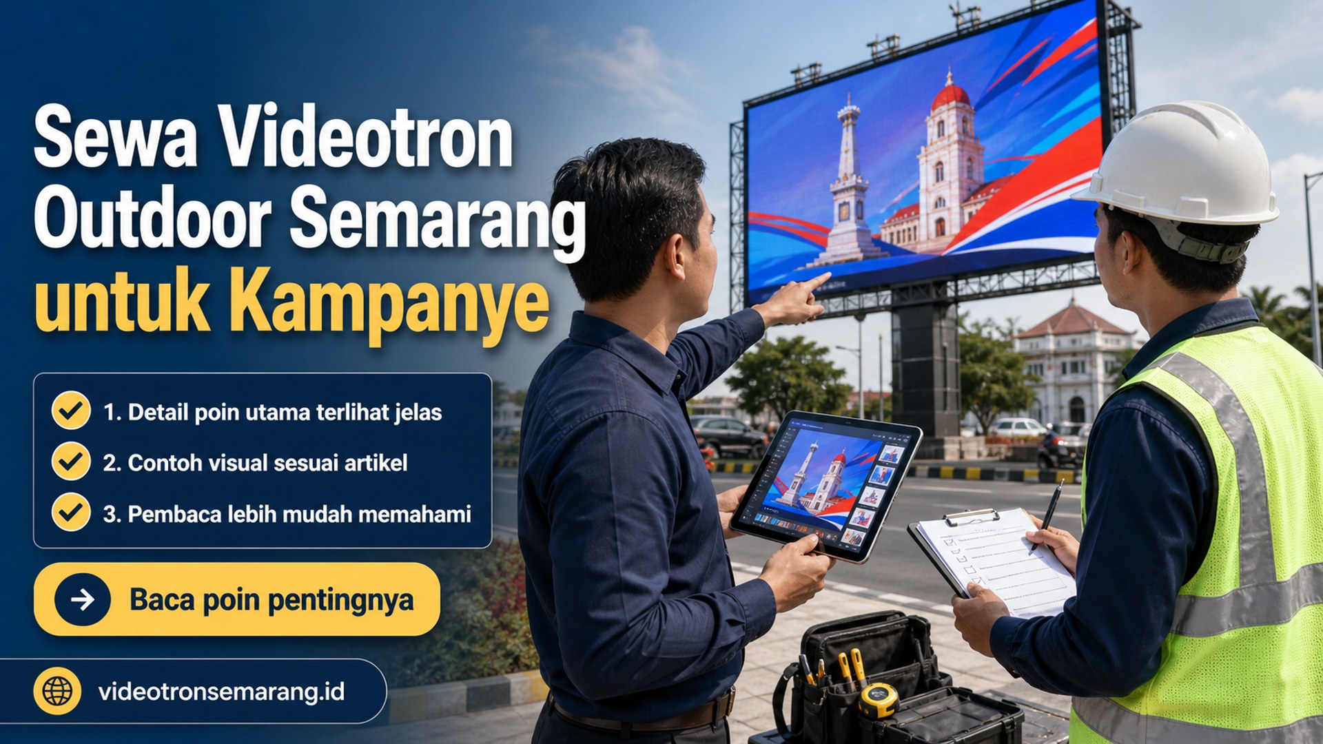 Ilustrasi sewa videotron Semarang - Sewa Videotron Outdoor Semarang untuk Kampanye