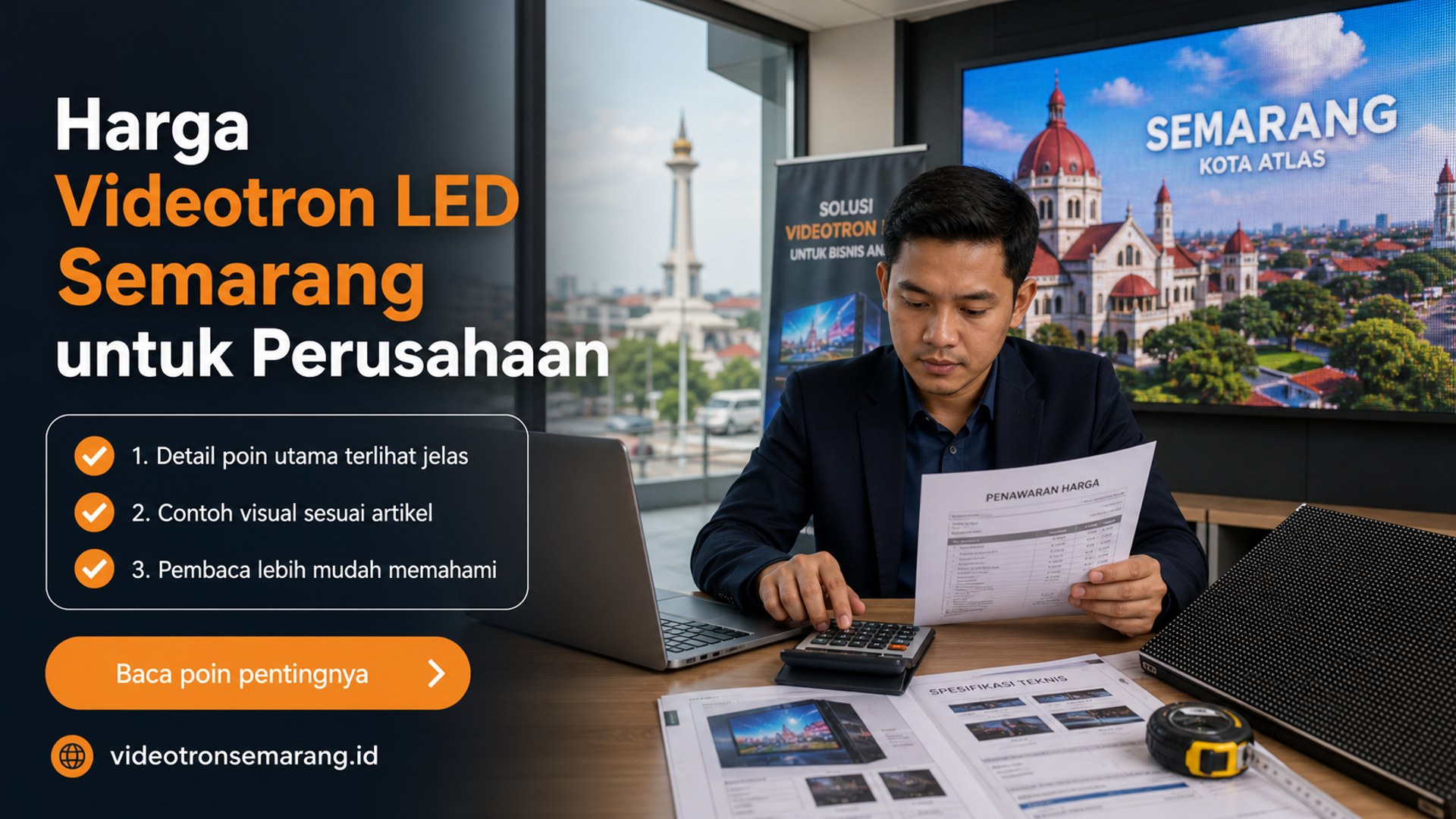 Ilustrasi sewa videotron Semarang - Harga Videotron LED Semarang untuk Perusahaan