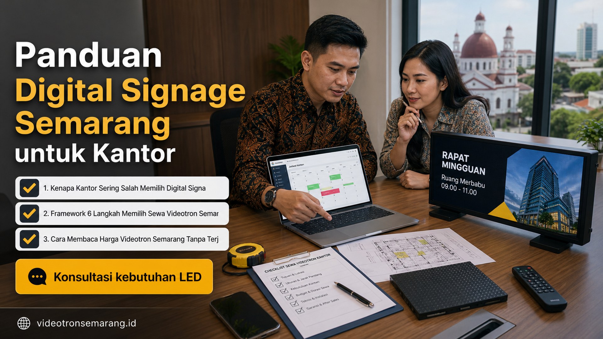 sewa videotron Semarang - Panduan Digital Signage Semarang untuk Kantor