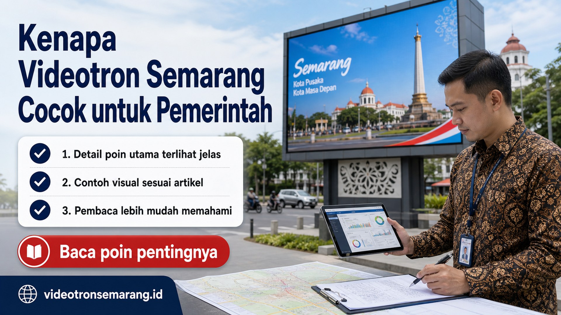 Ilustrasi sewa videotron Semarang - Kenapa Videotron Semarang Cocok untuk Pemerintah