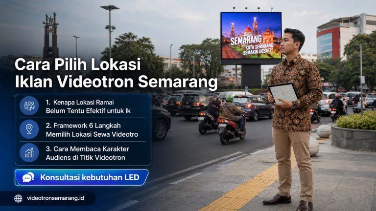 Cara Pilih Lokasi Iklan Videotron Semarang