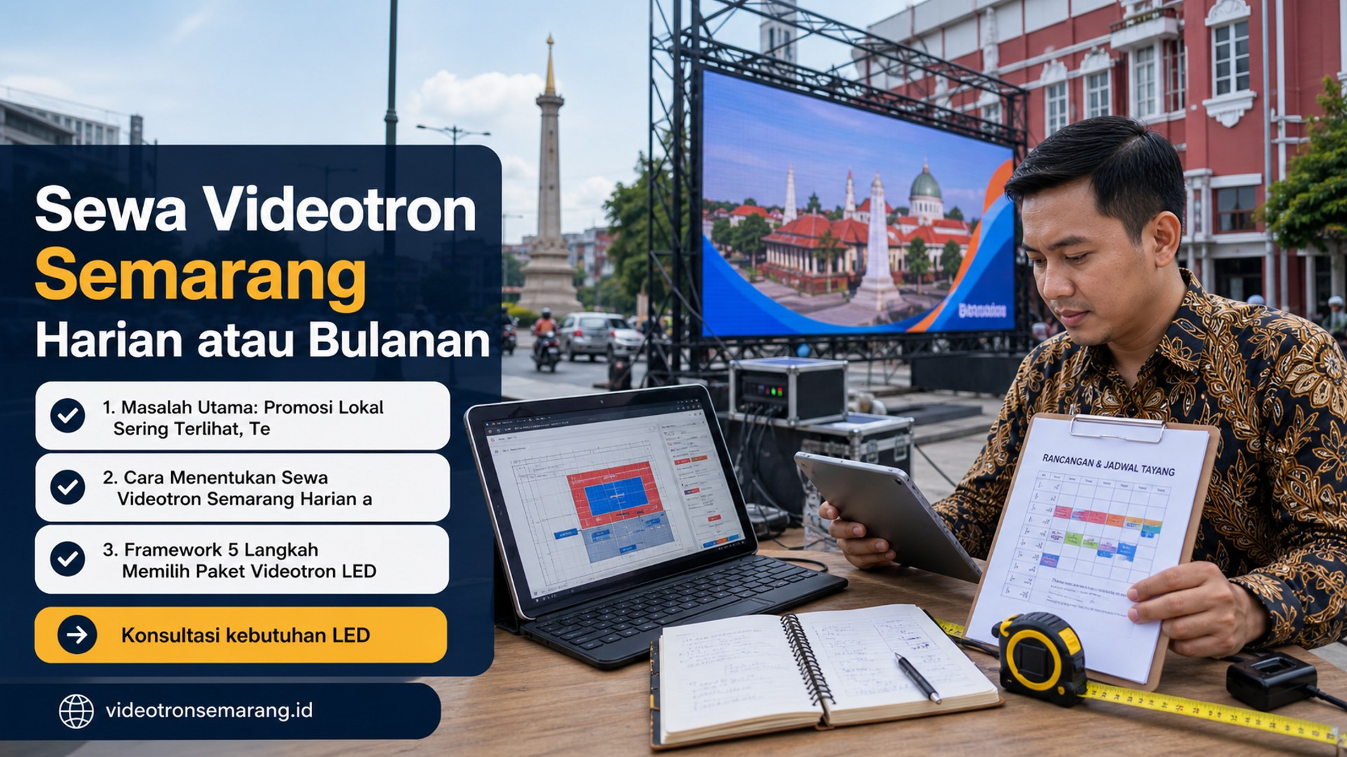 Sewa Videotron Semarang Harian atau Bulanan