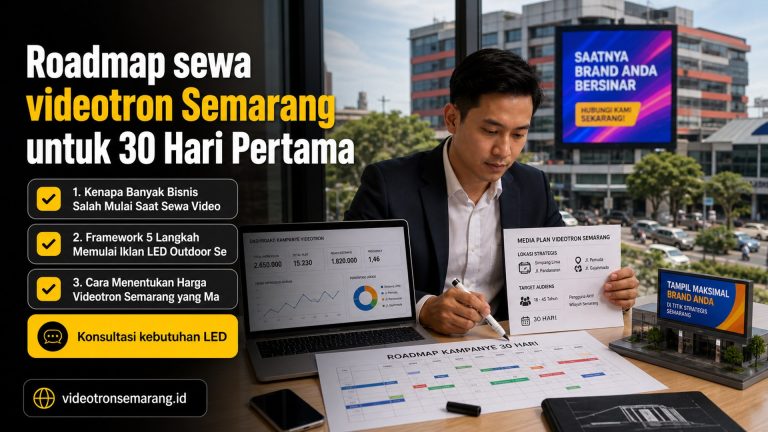 Roadmap sewa videotron Semarang untuk 30 Hari Pertama