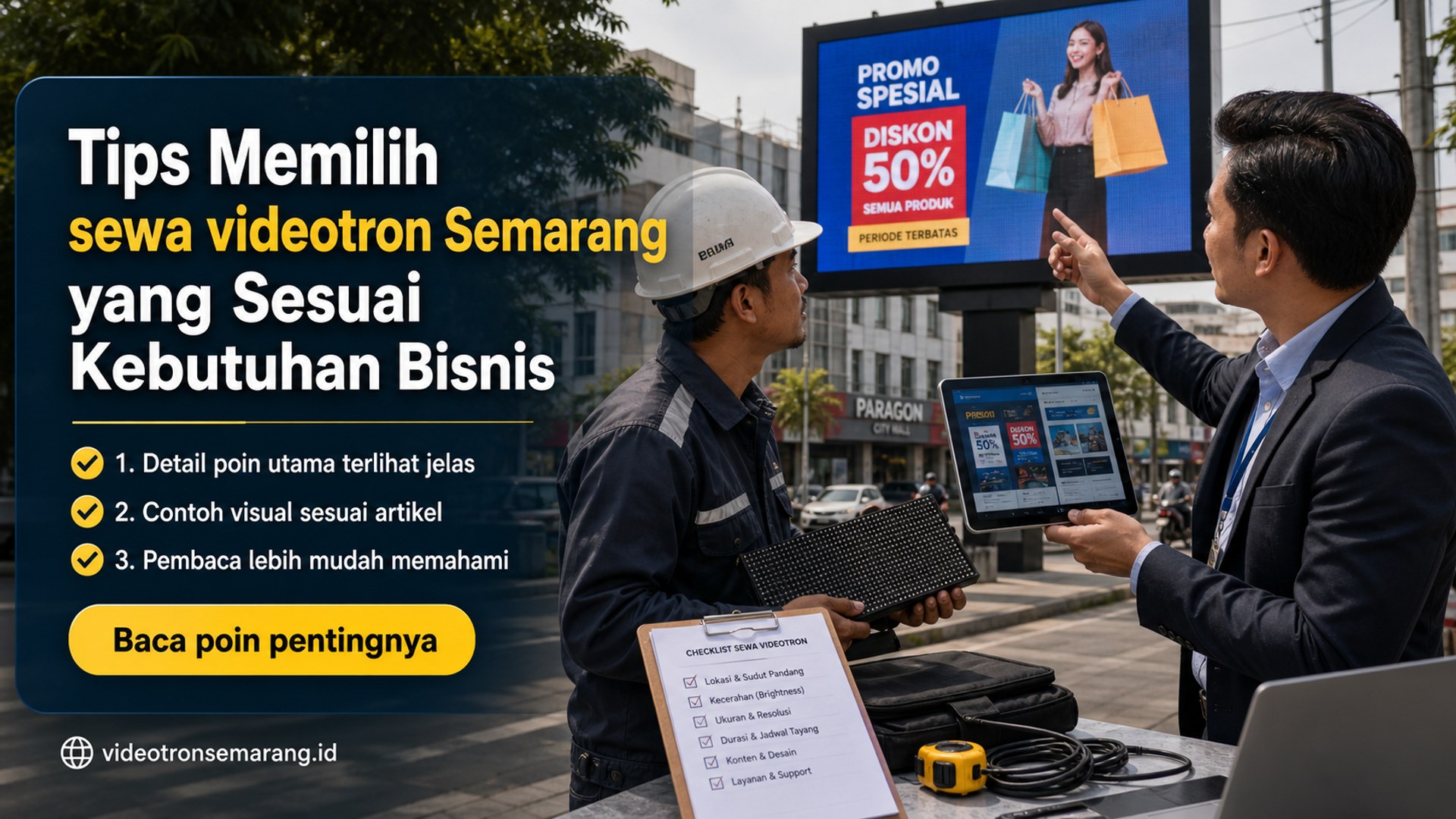 Ilustrasi Tips Memilih sewa videotron Semarang yang Sesuai Kebutuhan Bisnis