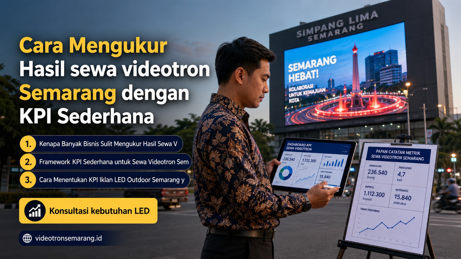 Cara Mengukur Hasil sewa videotron Semarang dengan KPI Sederhana