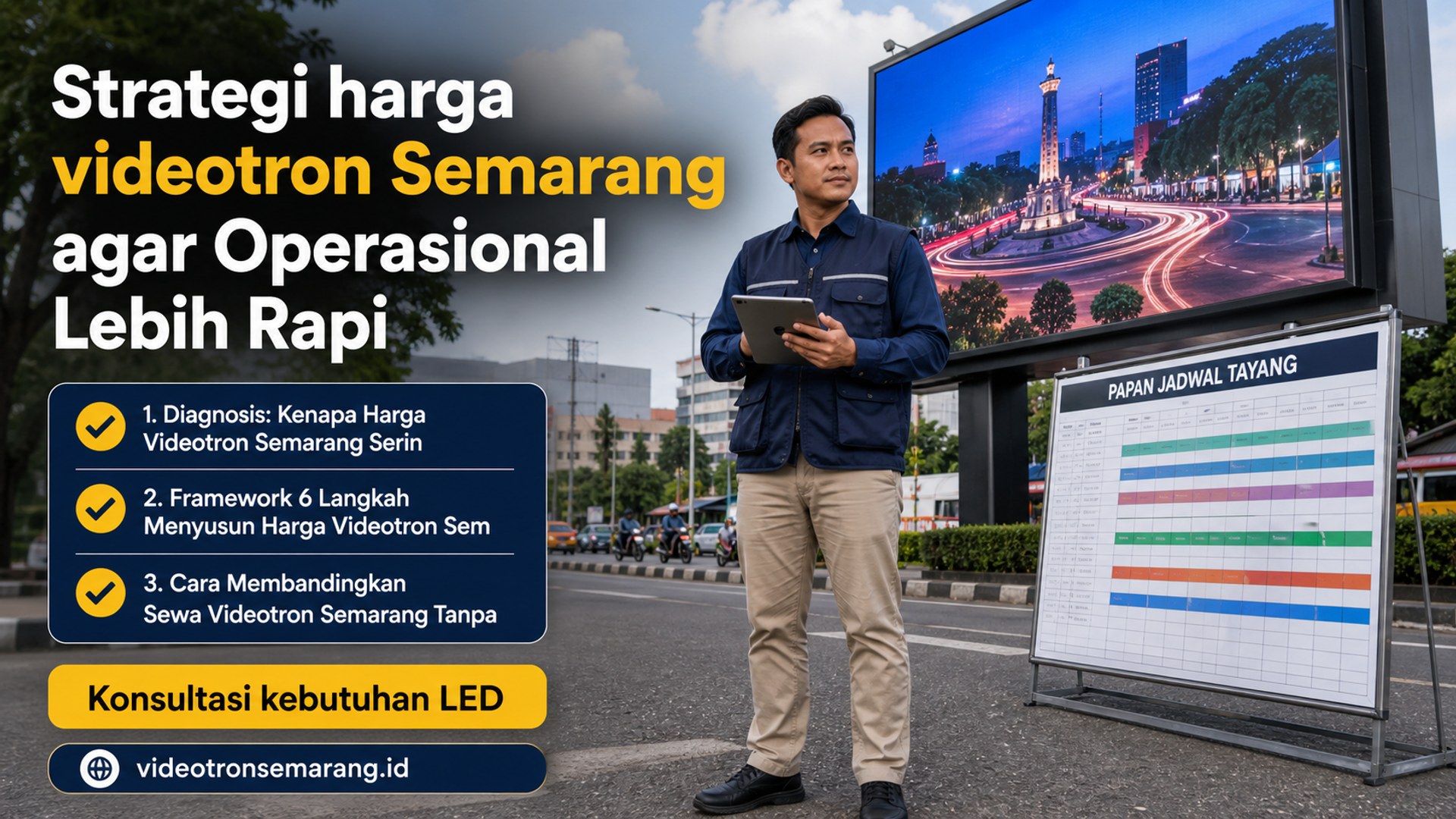 sewa videotron Semarang - Strategi harga videotron Semarang agar Operasional Lebih Rapi