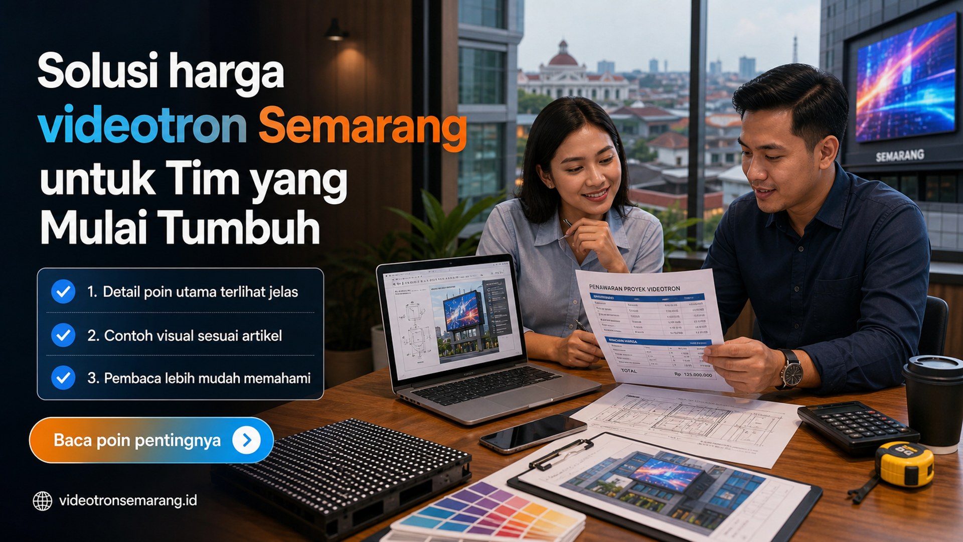 Ilustrasi sewa videotron Semarang - Solusi harga videotron Semarang untuk Tim yang Mulai Tumbuh