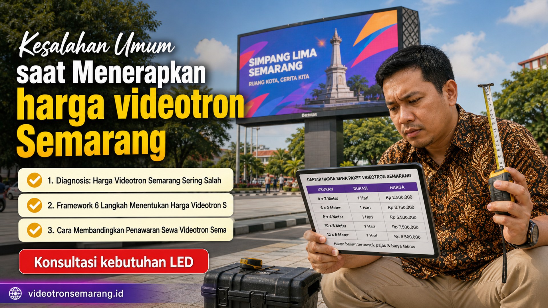 Kesalahan umum saat menerapkan harga videotron Semarang