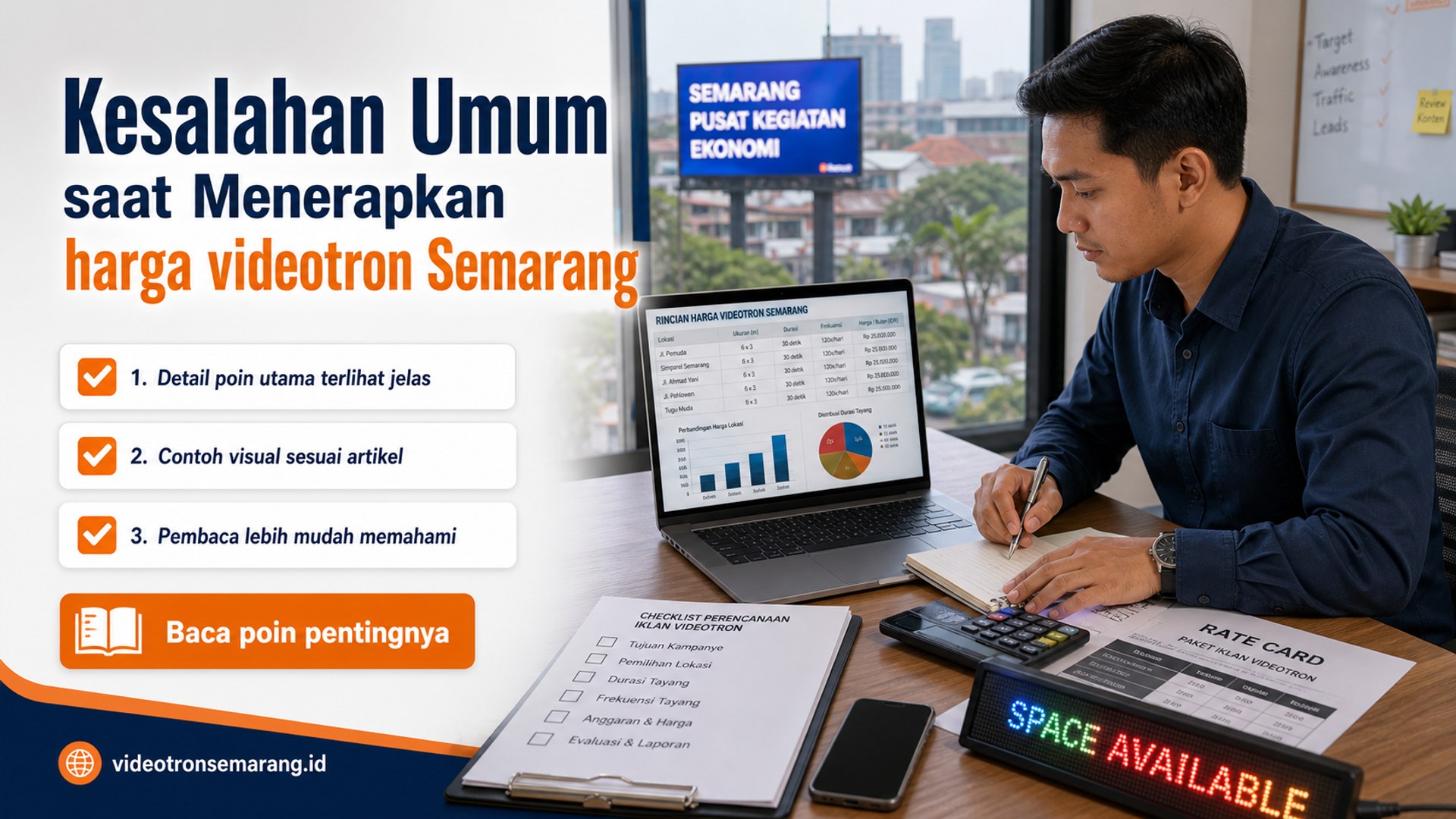 Ilustrasi sewa videotron Semarang - Kesalahan Umum saat Menerapkan harga videotron Semarang