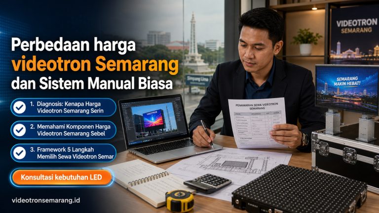 Perbedaan harga videotron Semarang dan Sistem Manual Biasa