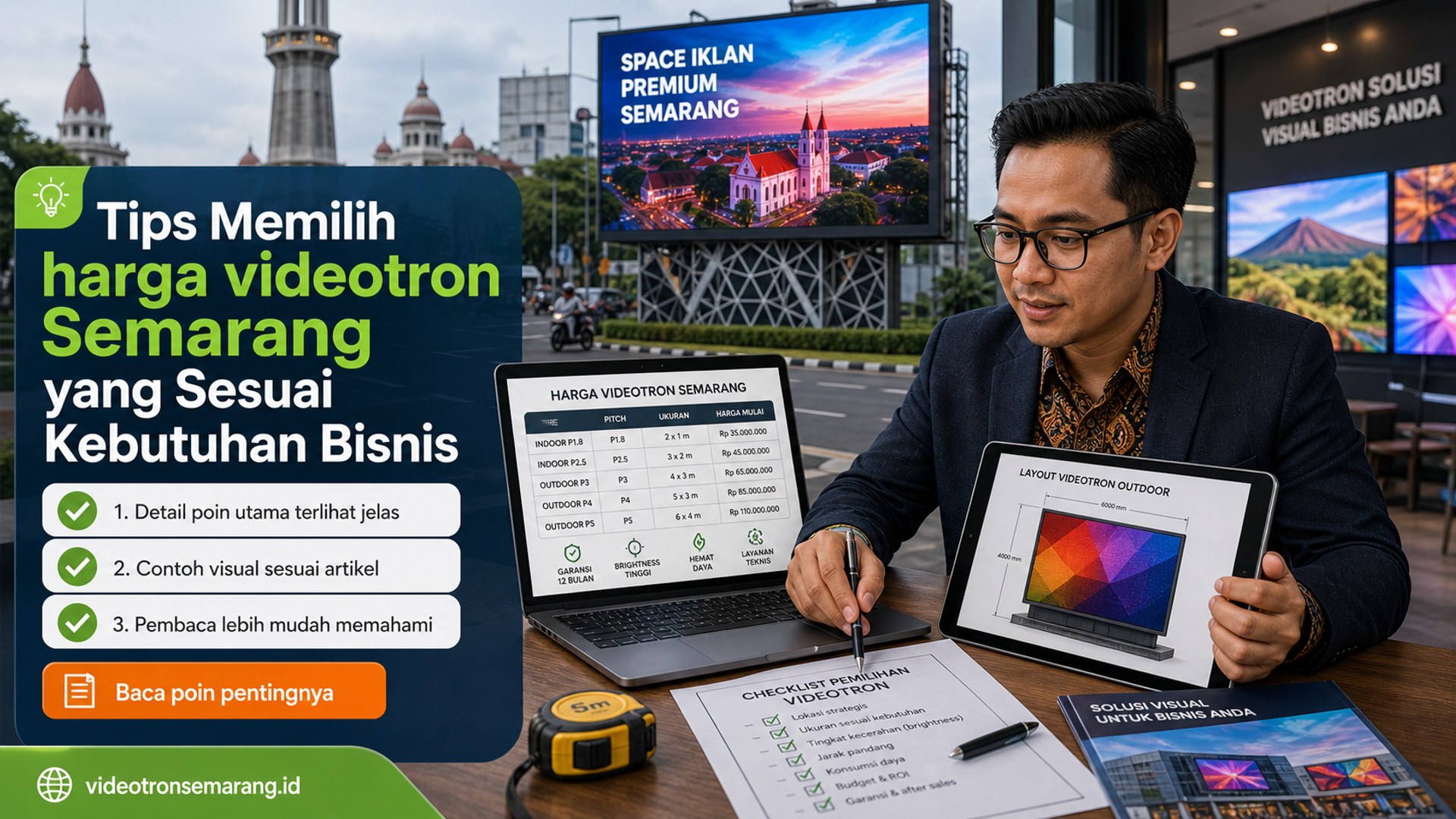 Ilustrasi sewa videotron Semarang - Tips Memilih harga videotron Semarang yang Sesuai Kebutuhan Bisnis