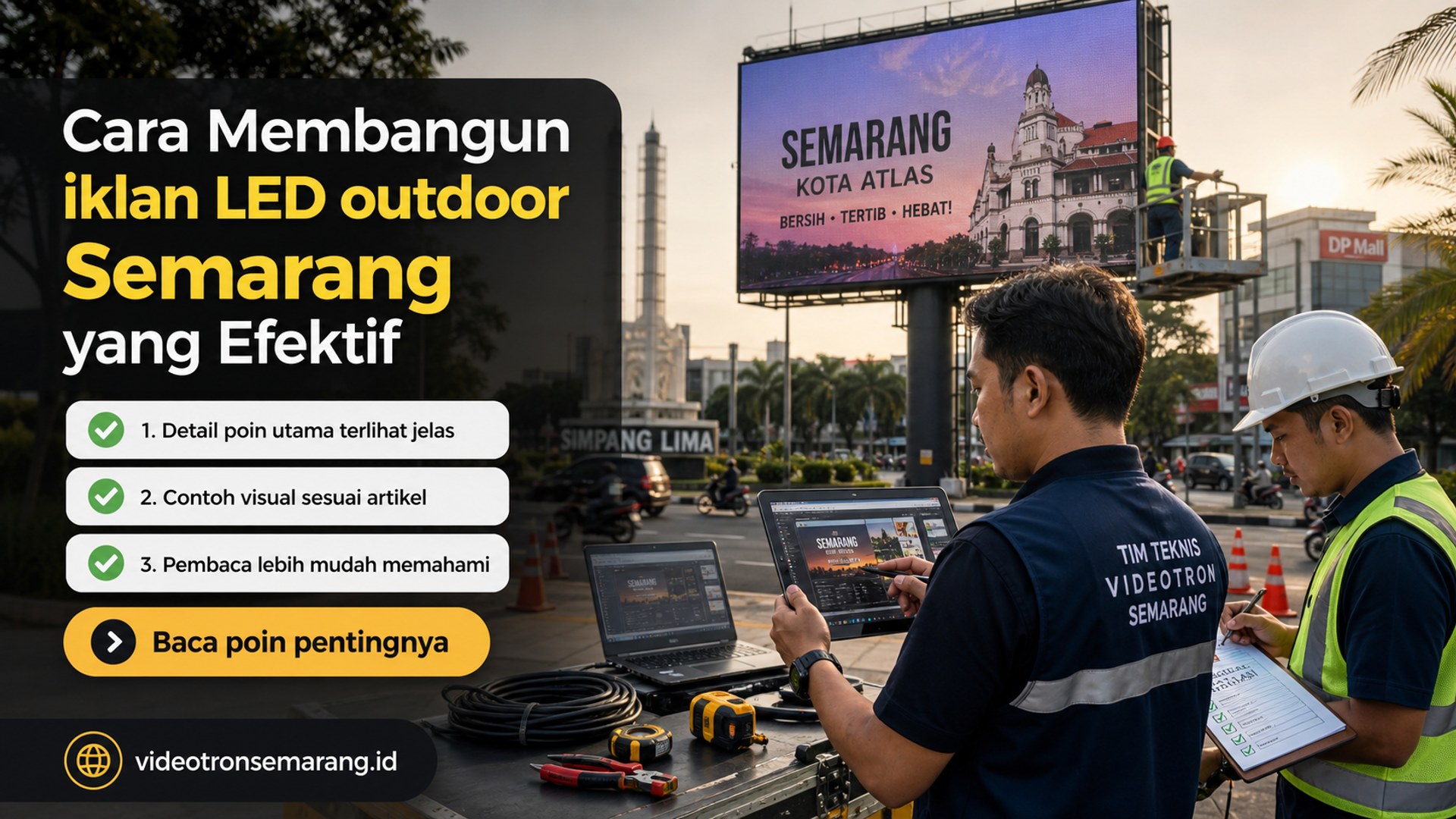 Ilustrasi sewa videotron Semarang - Cara Membangun iklan LED outdoor Semarang yang Efektif