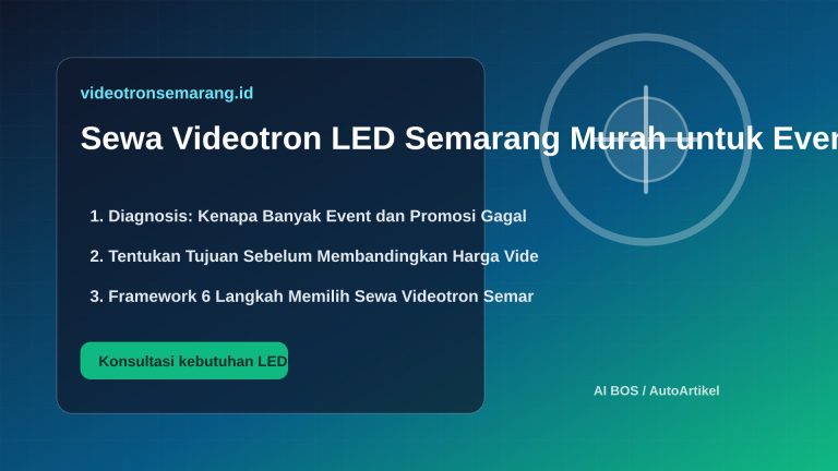 Sewa Videotron LED Semarang Murah untuk Event dan Promosi