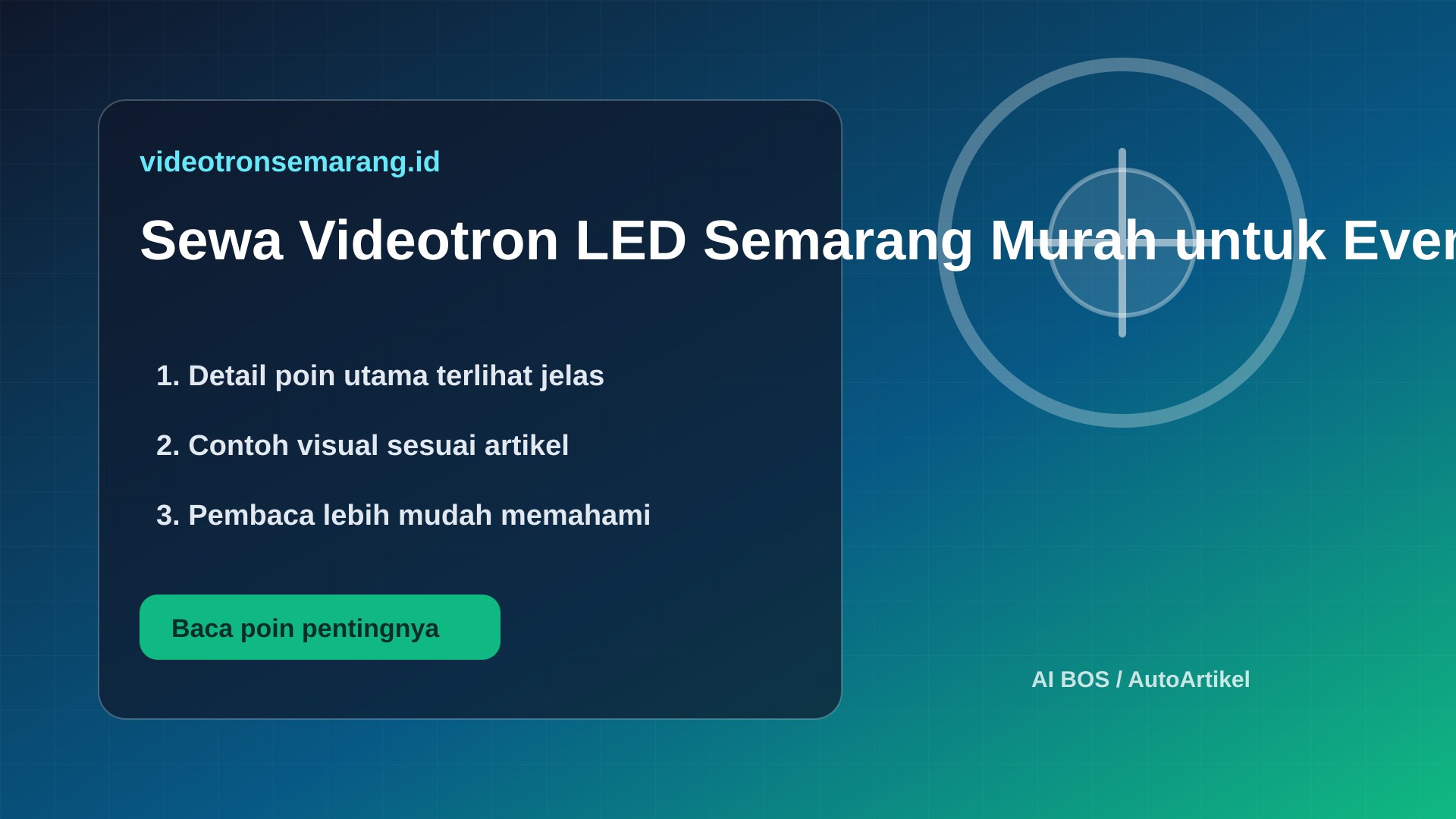 Ilustrasi sewa videotron Semarang - Sewa Videotron LED Semarang Murah untuk Event dan Promosi