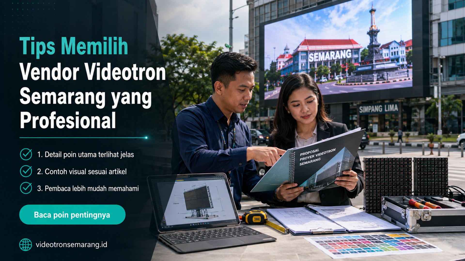 Ilustrasi sewa videotron Semarang - Tips Memilih Vendor Videotron Semarang yang Profesional