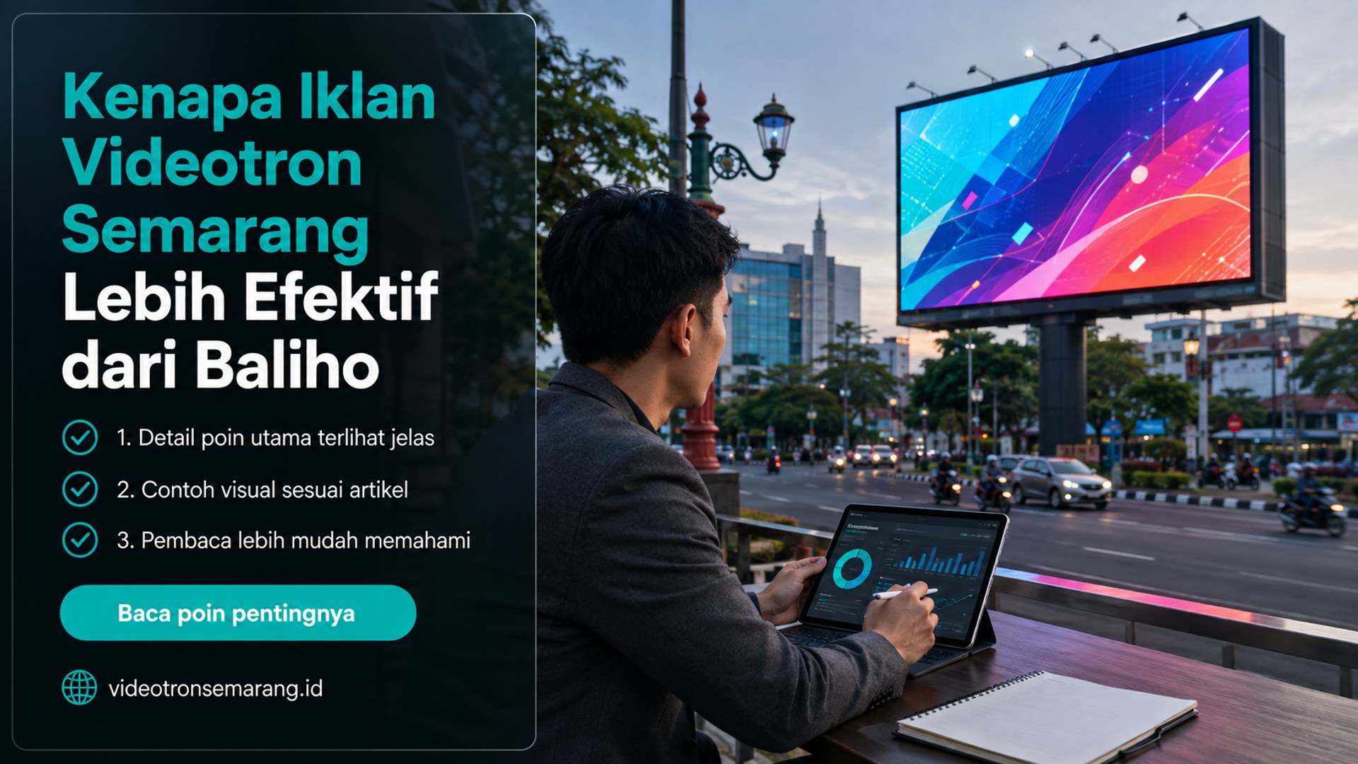 Ilustrasi sewa videotron Semarang - Kenapa Iklan Videotron Semarang Lebih Efektif dari Baliho