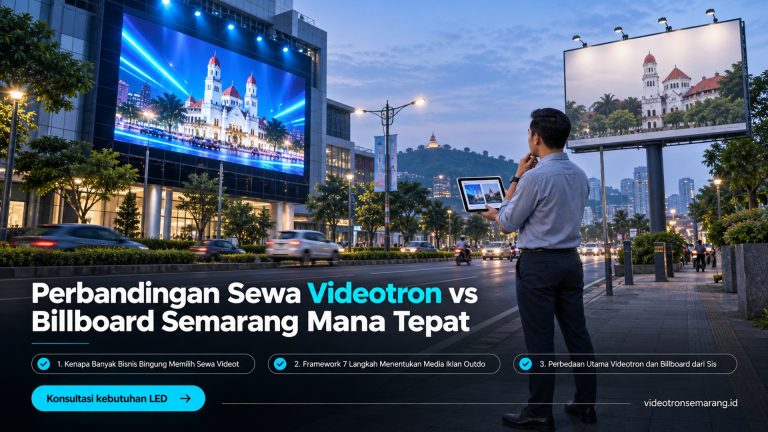 Perbandingan Sewa Videotron vs Billboard Semarang Mana Tepat