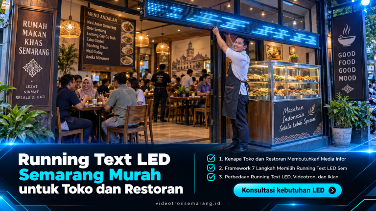 Running Text LED Semarang Murah untuk Toko dan Restoran