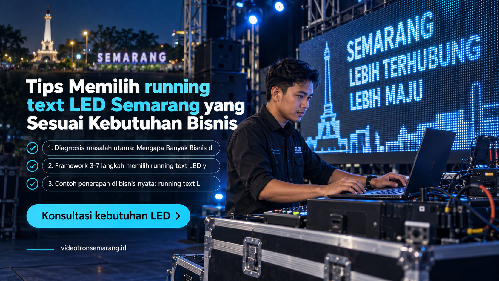 sewa videotron Semarang - Tips Memilih running text LED Semarang yang Sesuai Kebutuhan Bisnis