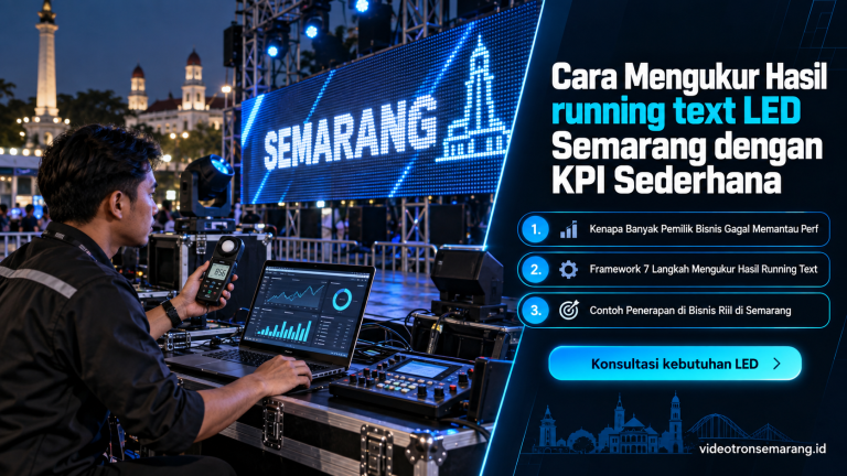 Cara Mengukur Hasil running text LED Semarang dengan KPI Sederhana