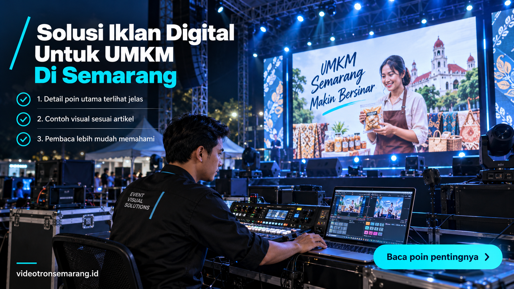 Ilustrasi sewa videotron Semarang - Solusi Iklan Digital Untuk UMKM Di Semarang