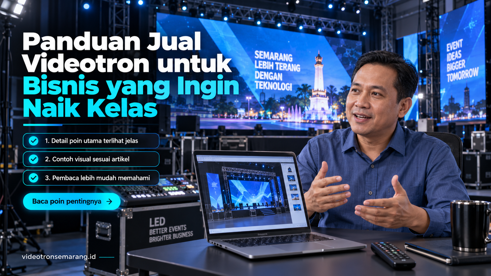 Ilustrasi sewa videotron Semarang - Panduan Jual Videotron untuk Bisnis yang Ingin Naik Kelas