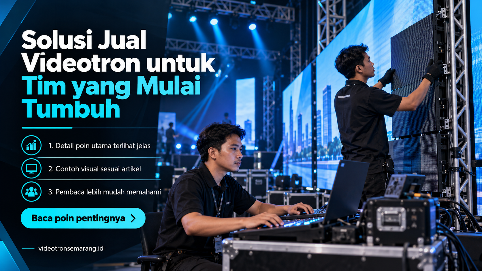 Ilustrasi sewa videotron Semarang - Solusi Jual Videotron untuk Tim yang Mulai Tumbuh