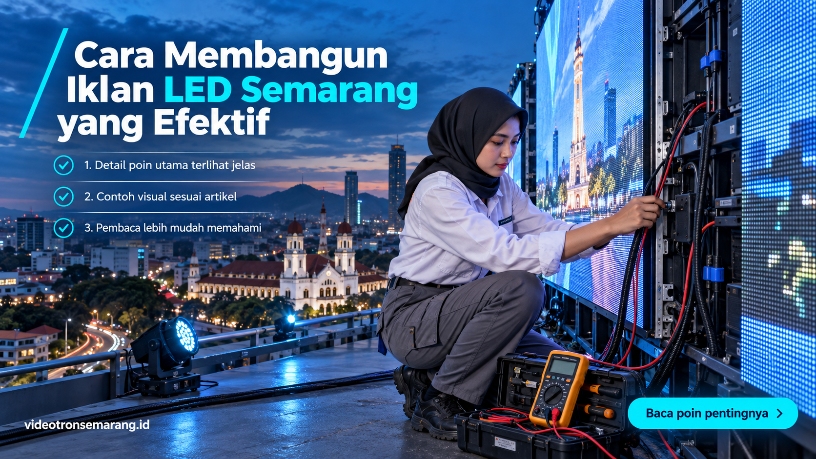 Ilustrasi sewa videotron Semarang - Cara Membangun Iklan LED Semarang yang Efektif